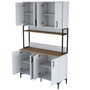 Hanah Home Armario Multiusos Nogal y Blanco
